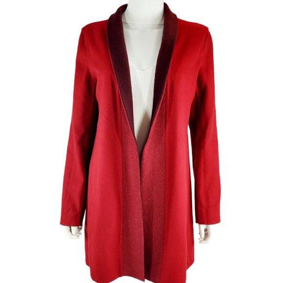 NWT Akris Red Reversible Open Cardigan - Picture 2 of 9